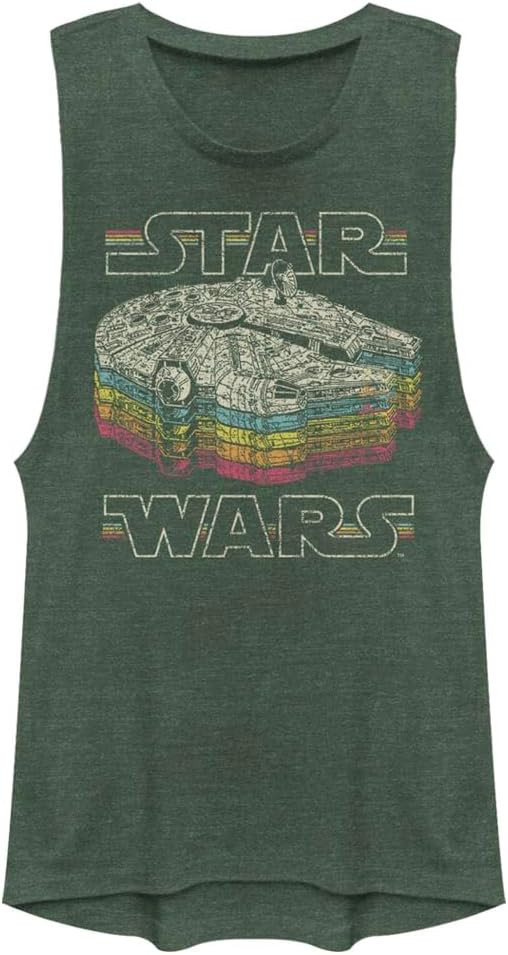 STAR WARS Women's A New Hope Millennium Falcon Retro Rainbow | Amazon (US)