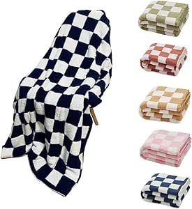 Fuzzy Blanket Black Checkered Blanket Decorative Plaid Blanket - Super Soft Warm Cozy Microfiber ... | Amazon (US)
