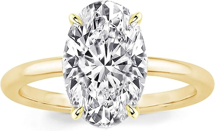 1.5CT/3.5CT/5.5CT Elongated Oval Cut Engagement Rings for Women,Simulated Diamond Promise Ring,92... | Amazon (US)