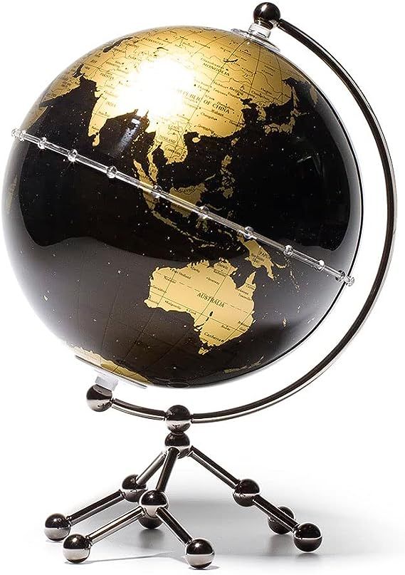 Tpmorwilfun Illuminated Globe of the World with Stand 8 inch Metallic Globe Night Light and Globe... | Amazon (US)