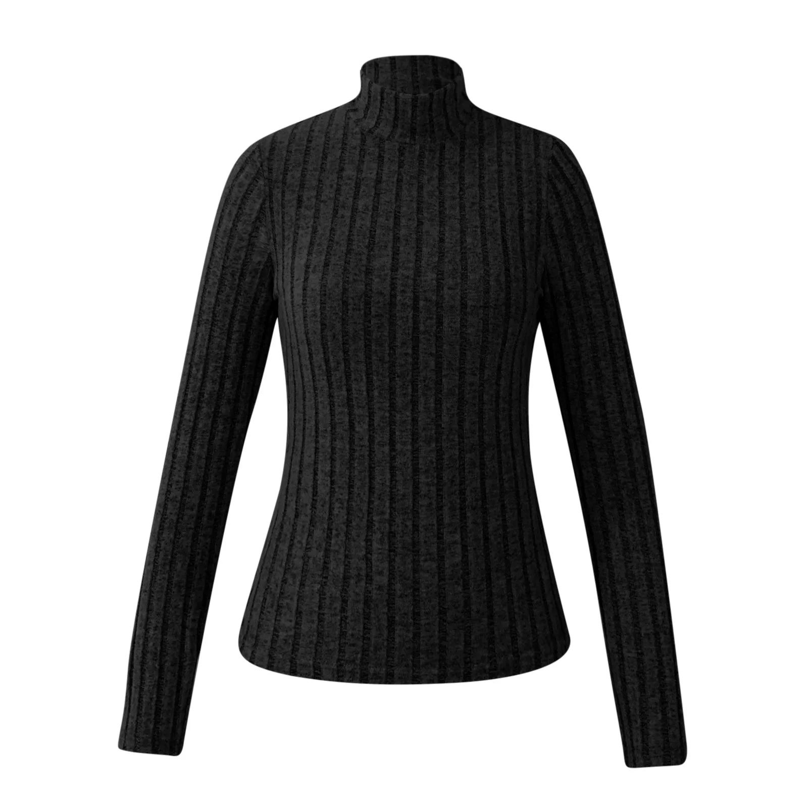 EchfiProm 2023 Womens Sweaters Soft Winter Half-turtleneck Fall Pullover Ribbed Knit Long Sleeve ... | Walmart (US)