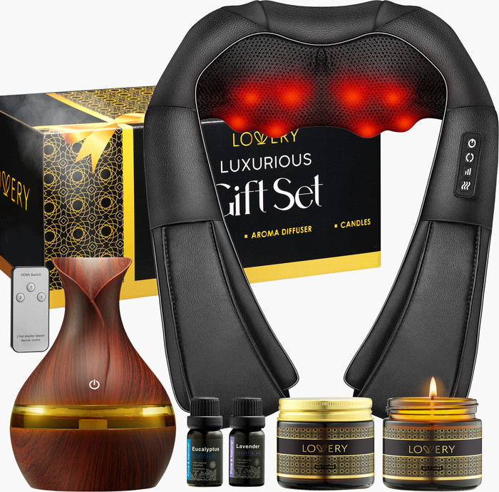 Ultimate Relaxation Gift Set with Neck Massager, Aroma Diffuser, Lavender and Eucalyptus Oils, an... | Nordstrom