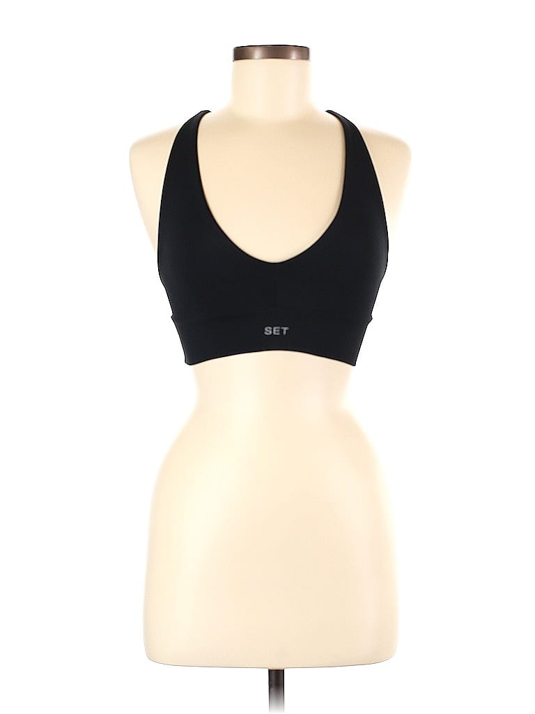 Set Active Sports Bra: Black Activewear - Size X-Small | ThredUp