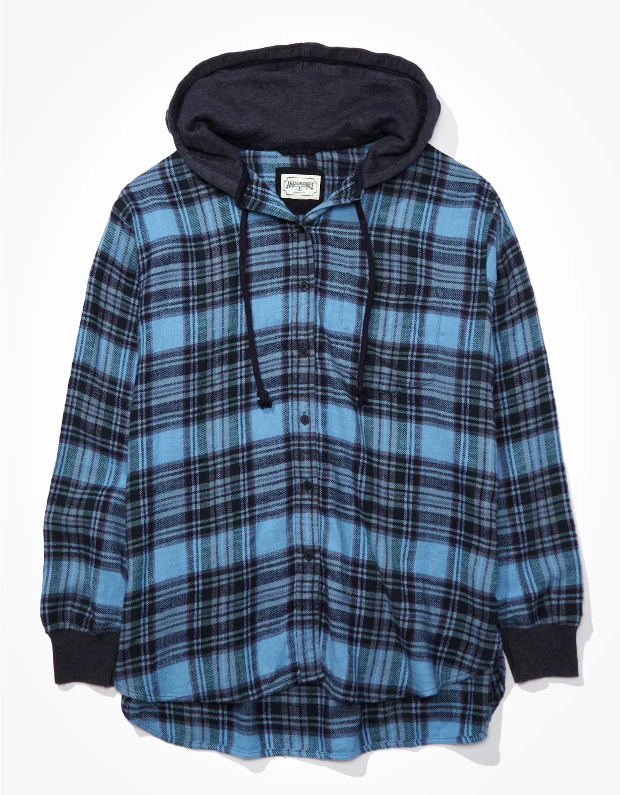 AE Oversized Hoodie Flannel | American Eagle Outfitters (US & CA)