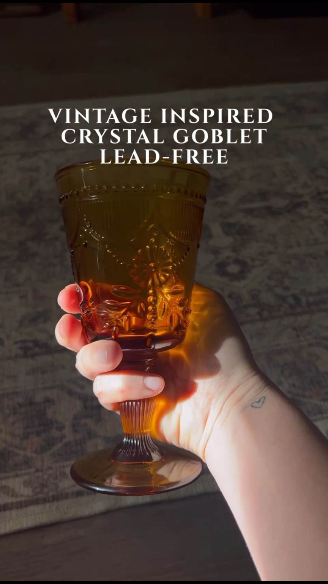 Lead-free Crystal goblets are one of my favorite things in my collection. This amber shade is beautiful. Perfect for vintage girlies who are looking for a lead-free option. 

#LTKHome