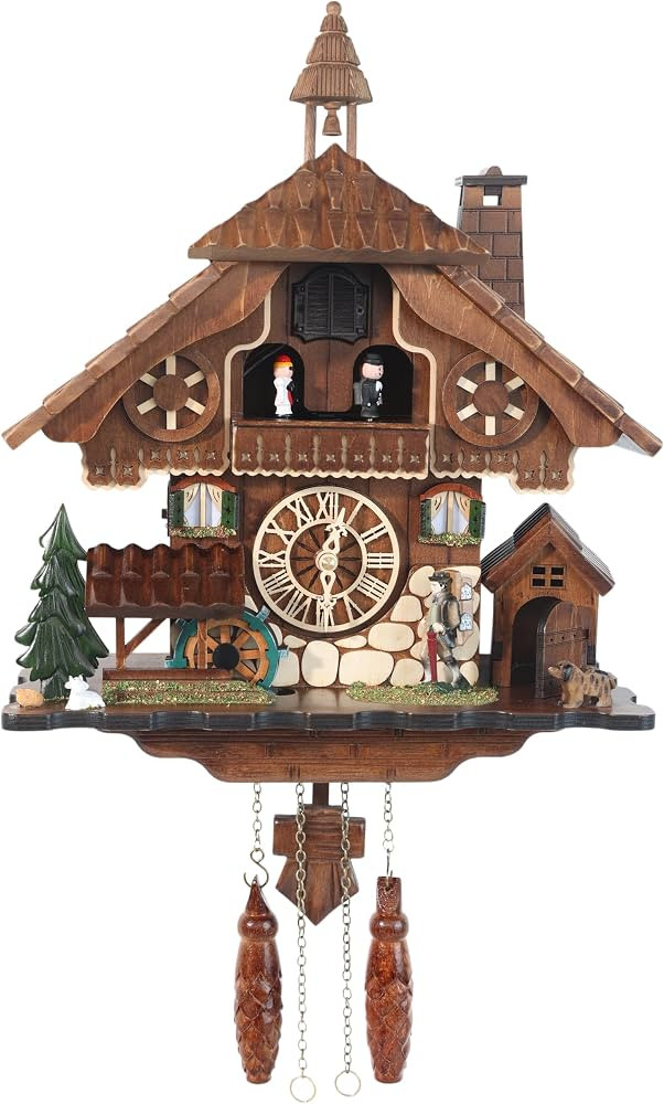 Handmade Wooden Cuckoo Clock, Quartz Wall Clock, Gift for Family | Amazon (US)