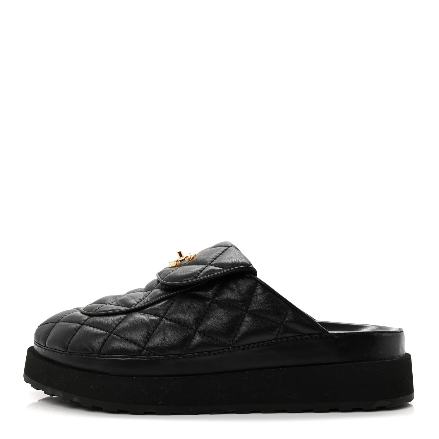 Chanel Lambskin Quilted CC Turnlock Mules 40 Black 1877961 | FASHIONPHILE (US)