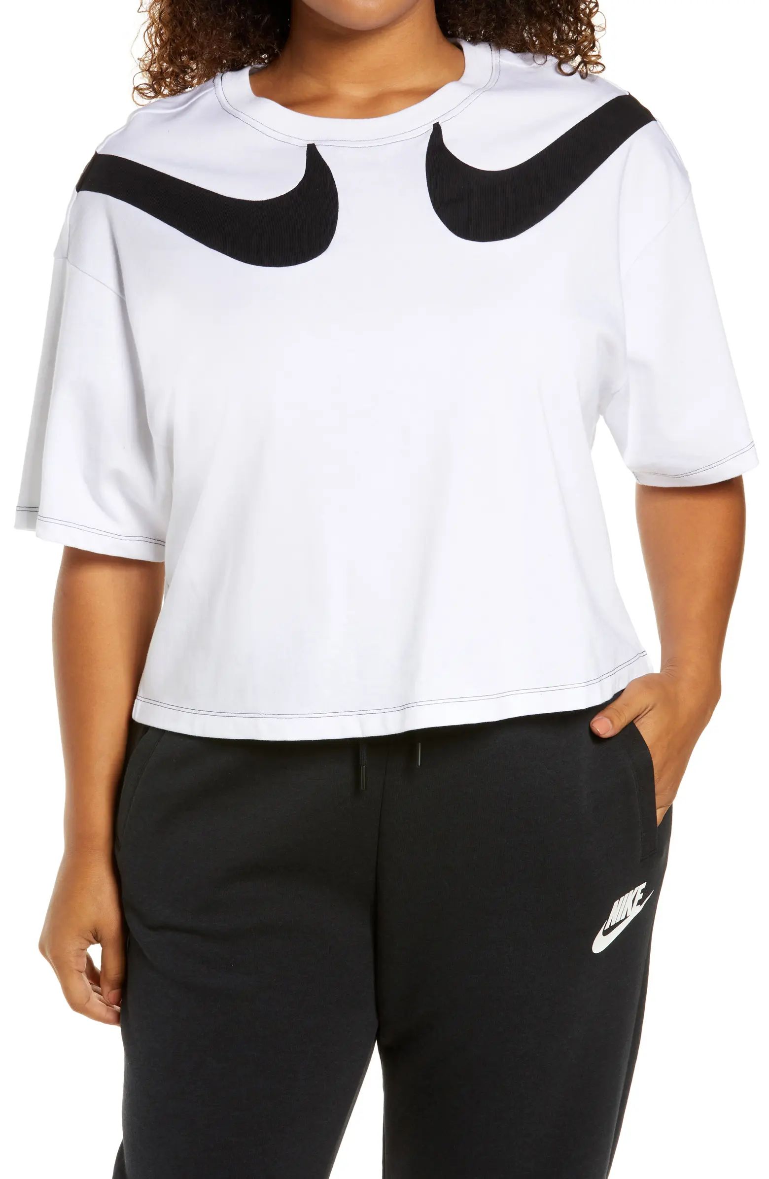 Nike Sportswear Swoosh Crop Cotton T-Shirt | Nordstrom | Nordstrom