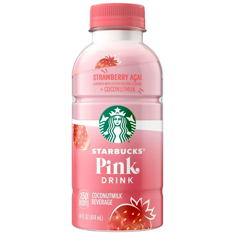 Starbucks Pink Drink Strawberry Acai with Coconut Milk Beverage, 14 fl oz | Walmart (US)