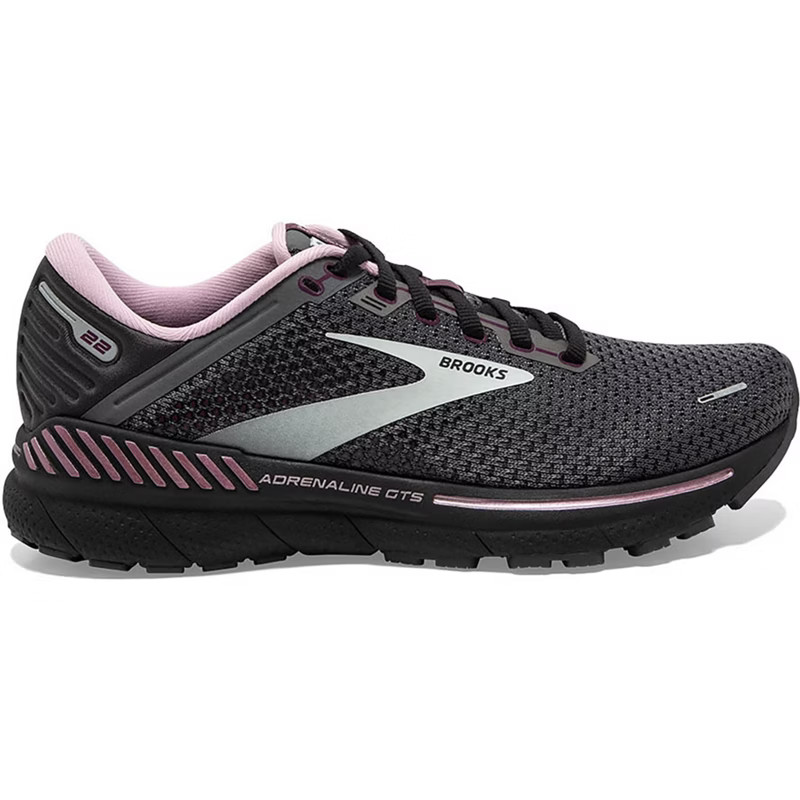 Brooks Women's Adrenaline GTS 22 Running Shoes Gray Dark/Pink, 8 - Women's Running at Academy Sports | Academy Sports + Outdoors
