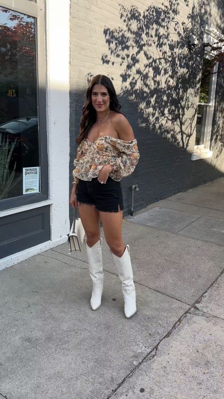 Concert outfit inspo!  Also would be perfect for spring!  

Western outfit - spring tops - revolve tops - black shorts - white boots - concert outfit - spring clothes

#LTKSeasonal #LTKstyletip