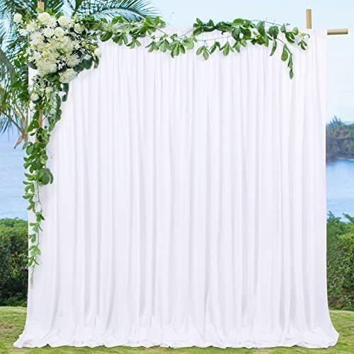 Champagne Tulle Backdrop Curtains for Baby Shower Party Wedding Photo Drape Backdrop for Photogra... | Amazon (US)
