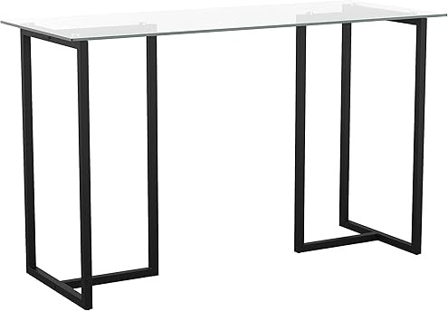 Martha Stewart Eli Home Office Desk With Glass Top and Stell Frame  | Amazon (US)