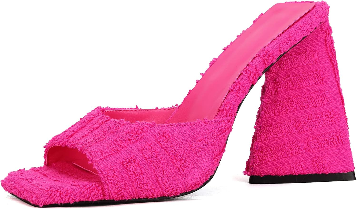 keleimusi Women's Trendy Square Toe Block Heel Dress Mules with Wide Strap | Amazon (US)