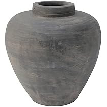 Lily’s Living AM80641202 Pottery Round Tapered, 12.5 Inch Tall, Gray Vase (Décor) | Amazon (US)