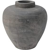 Lily’s Living AM80641202 Pottery Round Tapered, 12.5 Inch Tall, Gray Vase (Décor) | Amazon (US)