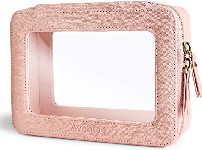 Aveniee Clear Makeup Bag Organizer, Portable Travel Toiletry Cosmetic Bag Case for Women, Heavy D... | Amazon (US)