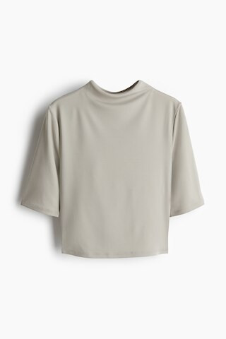 H & M - Turtleneck microfibre top - Brown | H&M (US + CA)