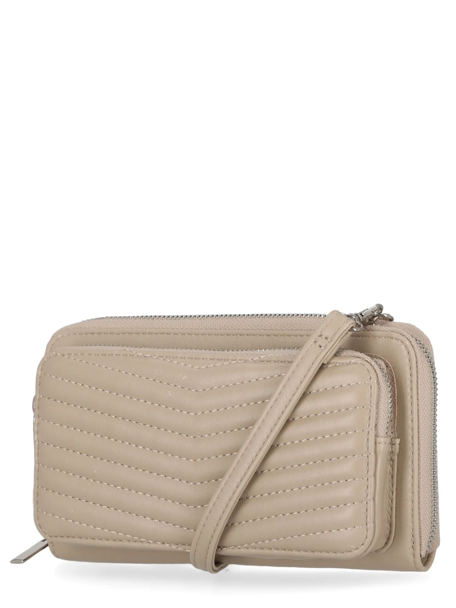 Time and Tru Women's Roxy Wallet on a String Vinyl Solid Beige | Walmart (US)