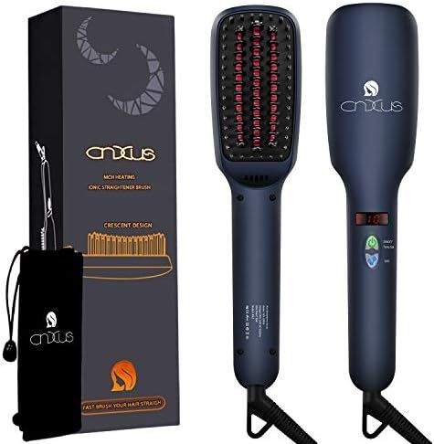 Ionic Hair Straightener Brush, CNXUS MCH Ceramic Heating + LED Display + Adjustable Temperatures ... | Amazon (US)