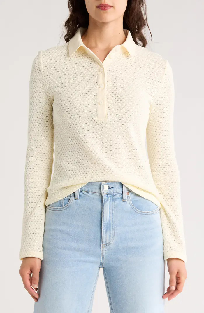 Carine Open Stitch Polo | Nordstrom Rack