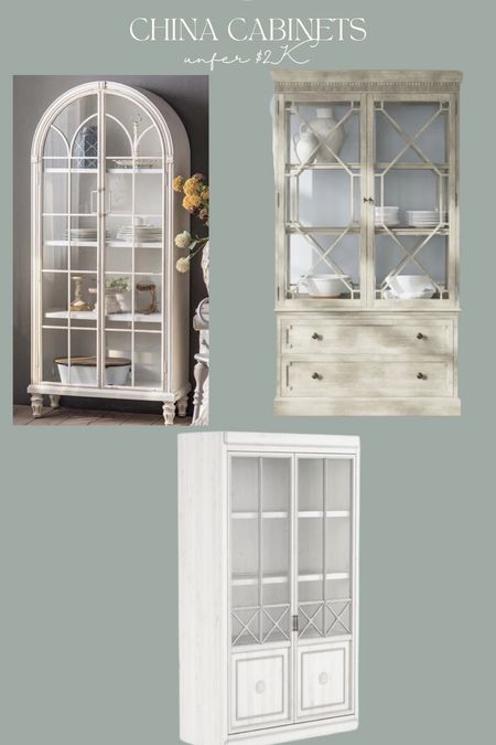 White China cabinets under $2K! Southern style traditional interiors dining room China cabinets 

#LTKhome