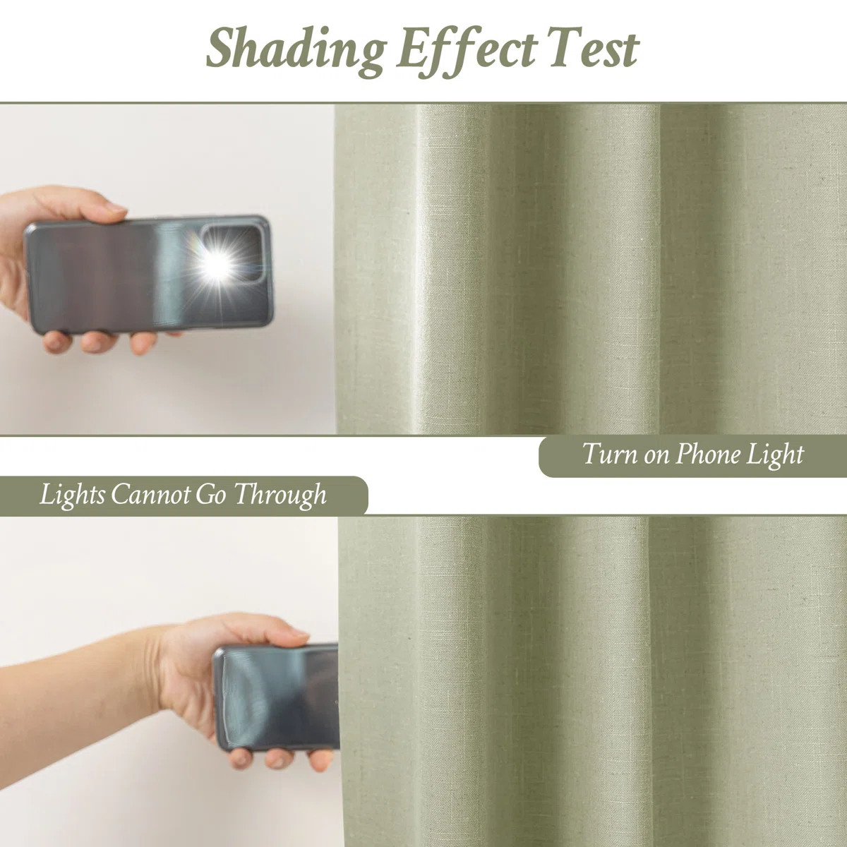 Vishrut Linen Blended Slub Textured 100% Blackout Back Tab Curtain Pair (Set of 2) | Wayfair North America