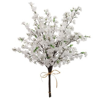 Set of 6: 36" Artificial Cherry Blossom Branch Sprays with Realistic Silk Blooms & Foliage, White... | Michaels Stores