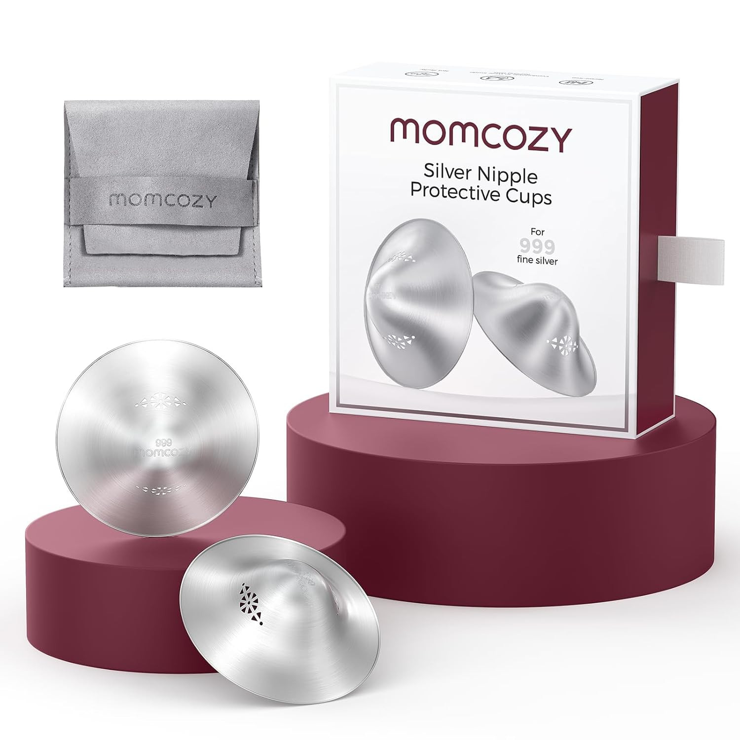 Momcozy 999 Silver Nursing Cups Original Perforated Breathable Design, 999 Silver Nipple Cover fo... | Amazon (US)
