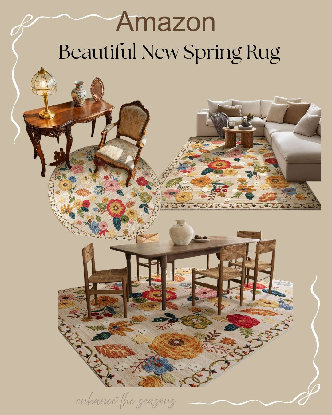This is my recent purchase I'm loving from Amazon! Amazon Rugs, New Spring Rugs, Flower Rugs, Amazon Sale, trending in spring decor. 

 #LTKSeasonal #LTKHome #LTKSaleAlert