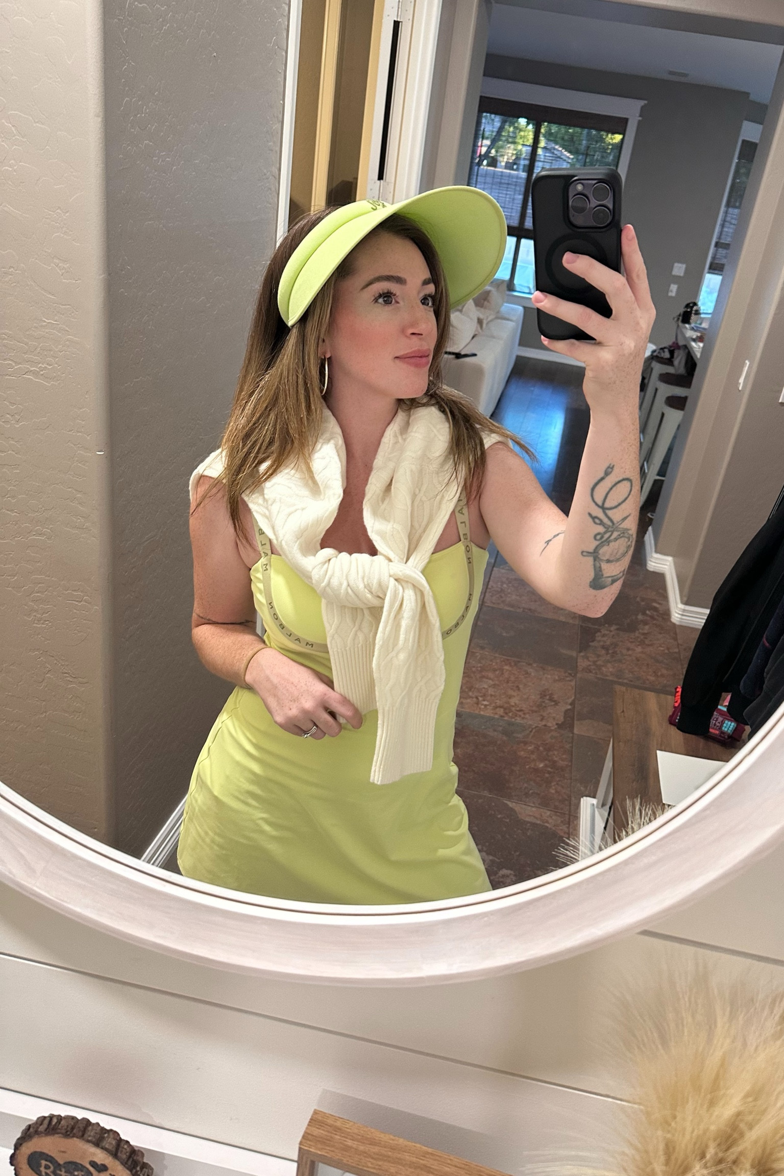 Loving this new Malbon Golf new arrivals! 

Wearing a medium in the dress. 
The sweater is a small. 

Thank you for these goodies, Malbon Golf ⛳️ 

#LTKActive #LTKGiftGuide #LTKStyleTip