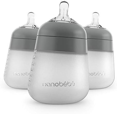 Nanobébé Flexy Silicone Baby Bottle, Anti-Colic, Natural Feel, Non-Collapsing Nipple, Non-Tip S... | Amazon (US)