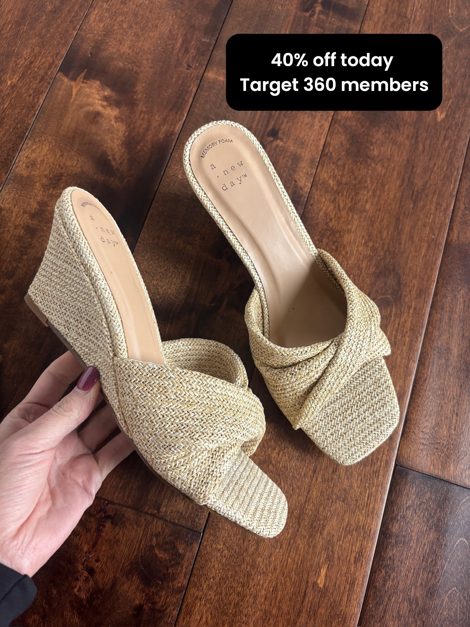 @Target classic wedges for spring and summer. 40% off today for Target 360 members! 
