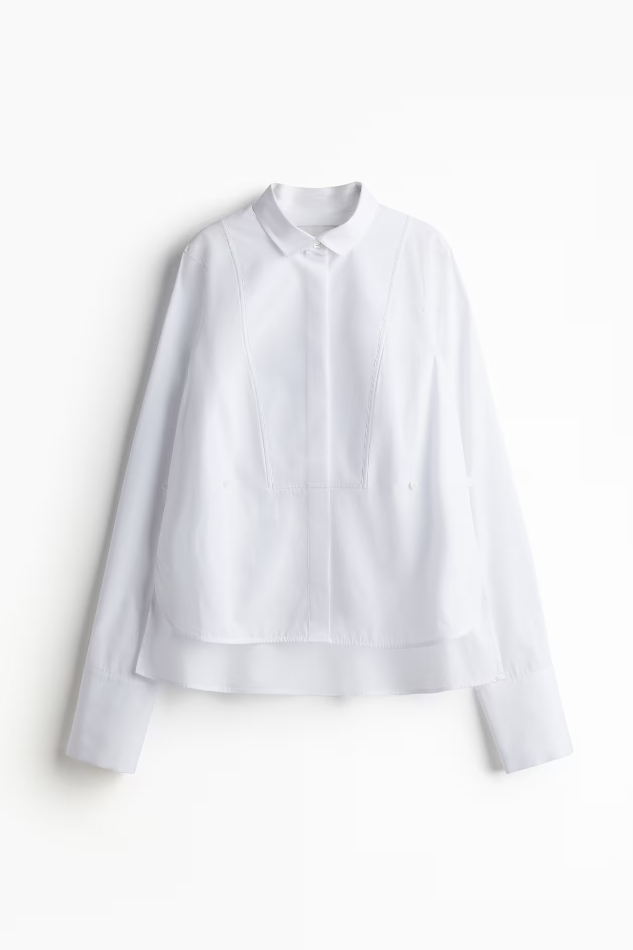 Camisa de esmoquin en popelina - Blanco - MUJER | H&M ES | H&M (FR, IT, ES, PT, BE)