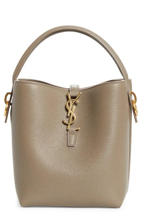 Saint Laurent Small Le 37 Leather Bucket Bag in Light Taupe at Nordstrom | Nordstrom