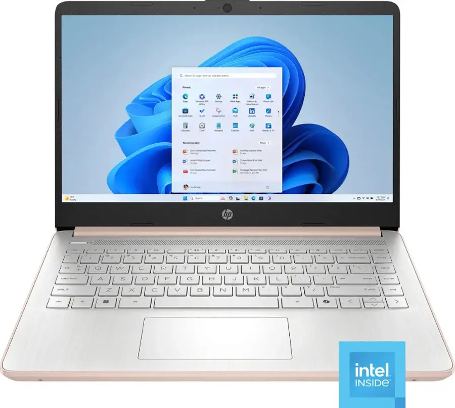 HP - 14" Laptop - Intel Processor N150 2025 - 4GB Memory - 128GB UFS - Pale Rose Gold | Best Buy U.S.