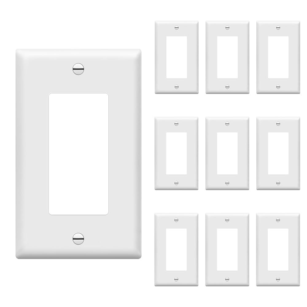 ENERLITES Decorator Light Switch or Receptacle Outlet Wall Plate, Size 1-Gang 4.50 Inches x 2.76 ... | Amazon (US)