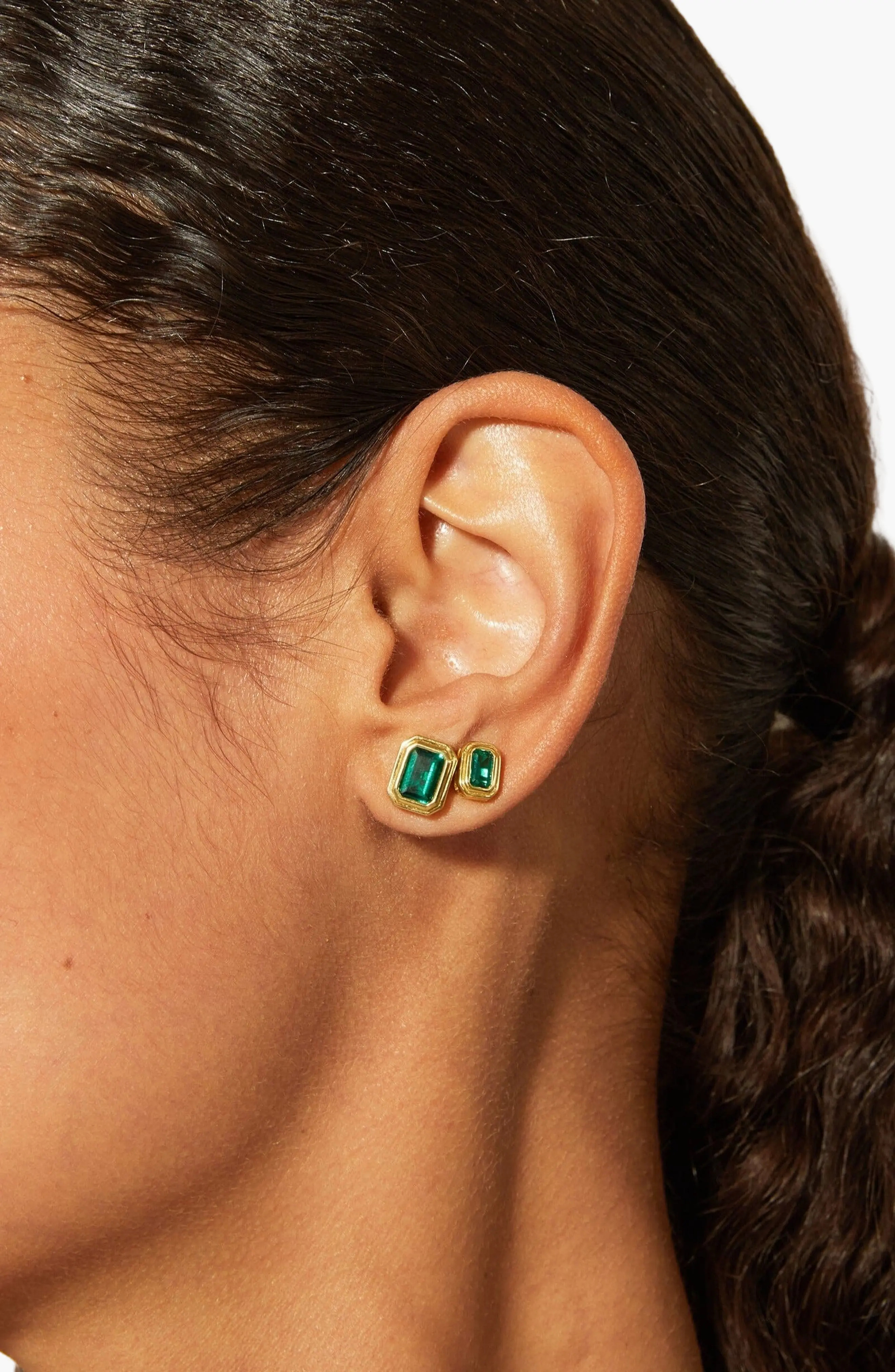 Lab Grown Emerald Heirloom Stud Earrings (Women) | Nordstrom | Nordstrom