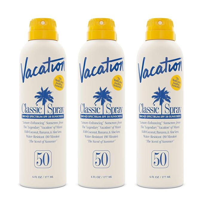 Vacation Classic Sunscreen Spray SPF 50, Water-Resistant, Lightweight, Transparent on All Skin To... | Amazon (US)