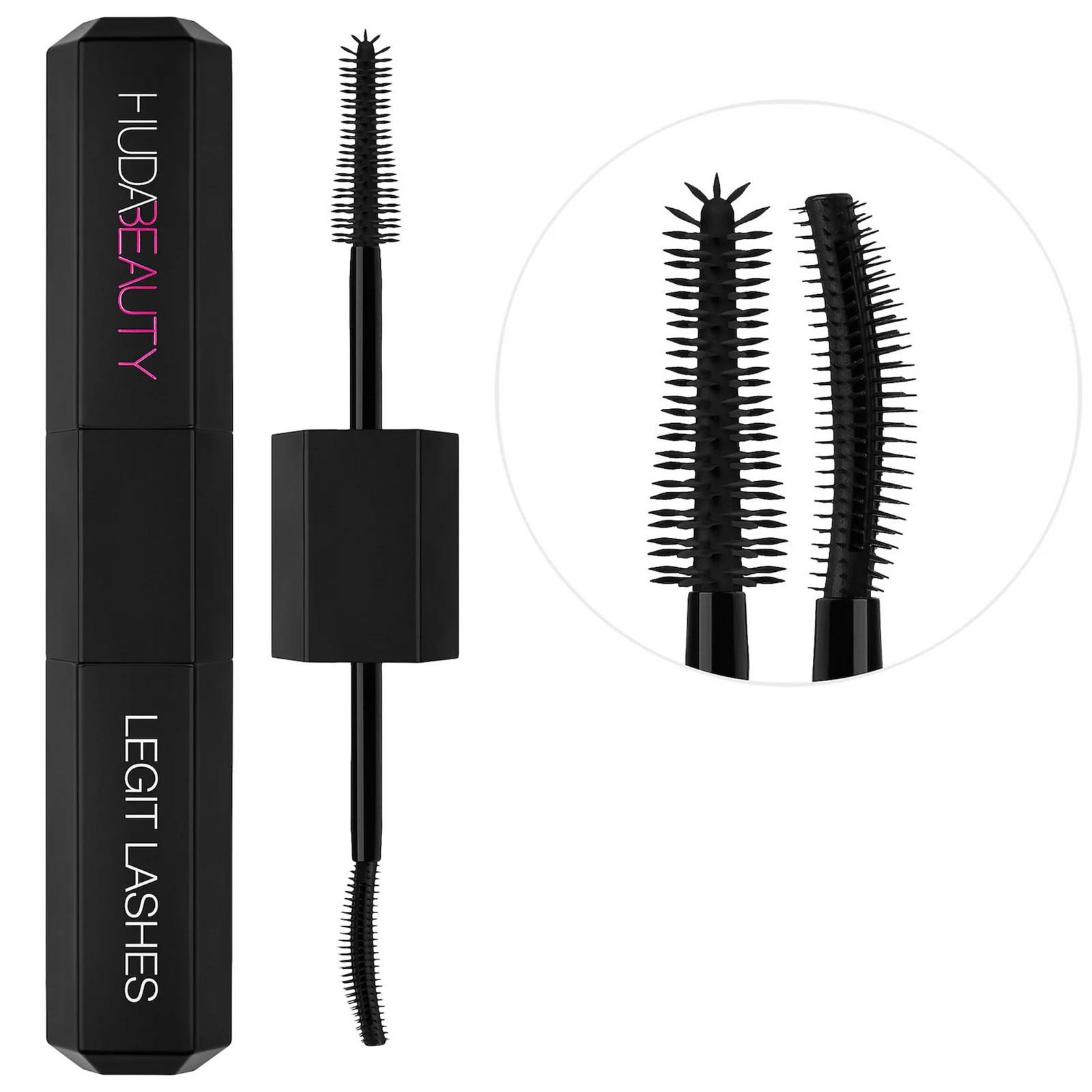 HUDA BEAUTY LEGIT LASHES Double-Ended Volumizing and Lengthening Mascara, Size: 2XL.28 FLOz, Very Vanta Extreme Bla | Kohl's