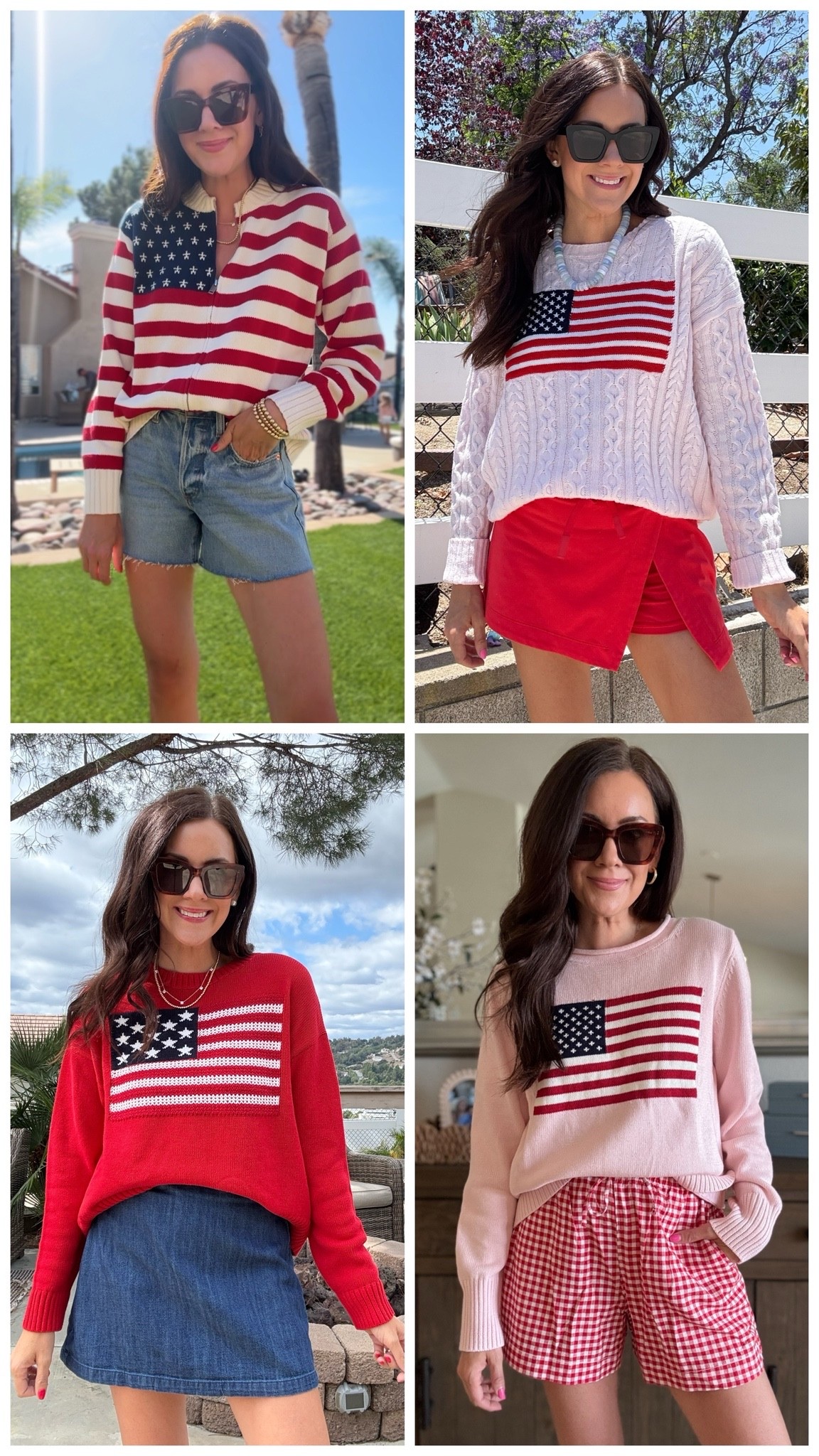 Patriotic outfit ideas❣️ summer outfits loading!! Wearing a medium in every sweater except a small in the red old navy one

#LTKSeasonal #LTKootd #LTKSaleAlert