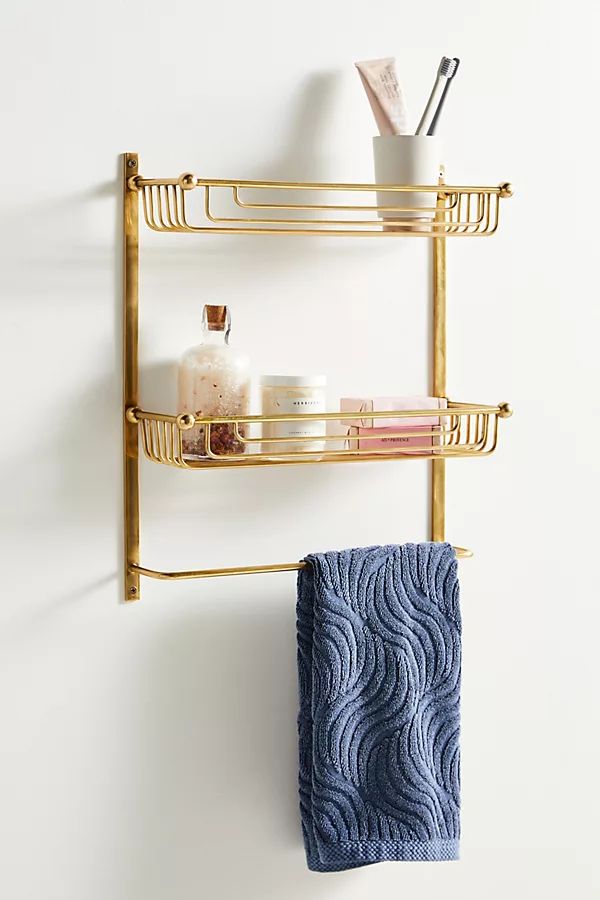Maison Two-Tier Bathroom Shelf By Anthropologie in Brown | Anthropologie (US)