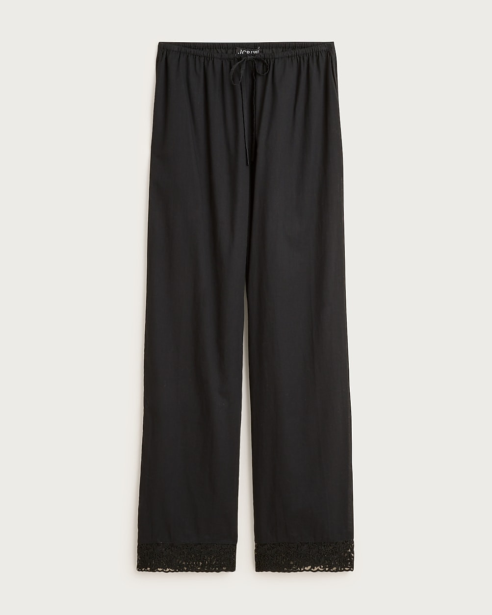 Cotton voile beach pant with lace trim | J. Crew US