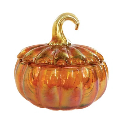 Pumpkin Shaped Glass Jar With Lid | Wayfair Professional