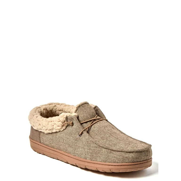 Dearfoams Cozy Comfort Men's Twill Chukka Closed Back Slippers | Walmart (US)