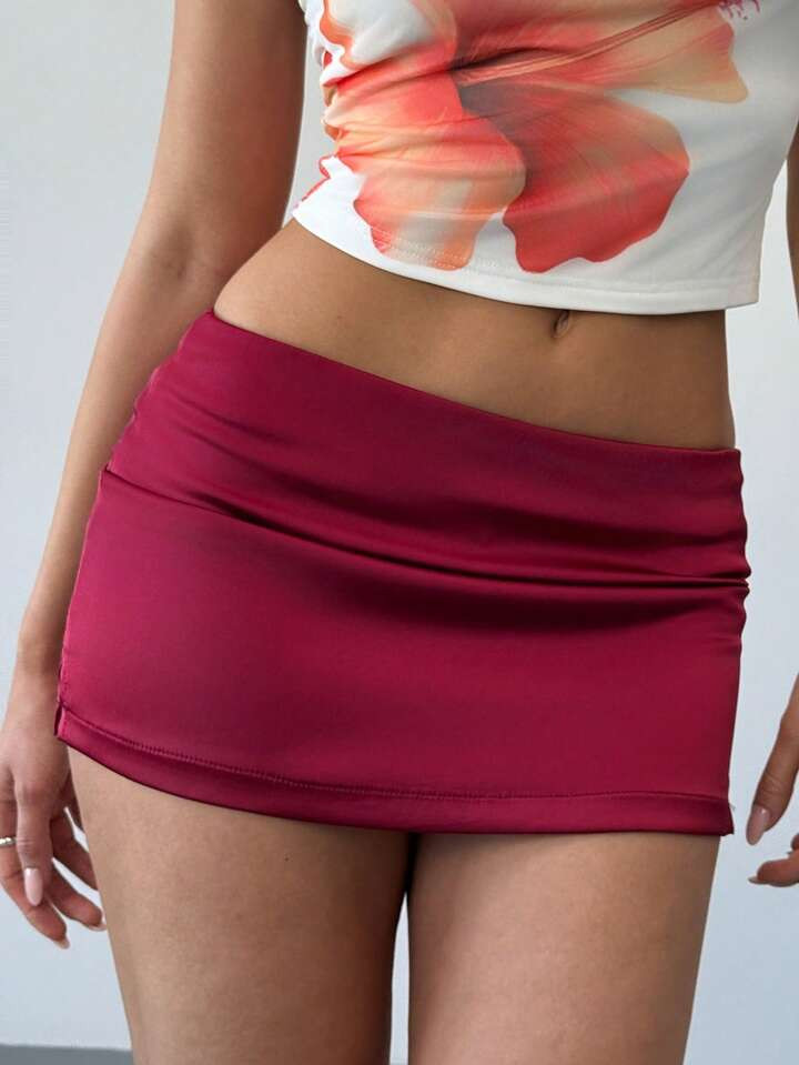 Aloruh Sexy Low Waist Satin Fitted Wrap Shorts With Bowknot Straps | SHEIN