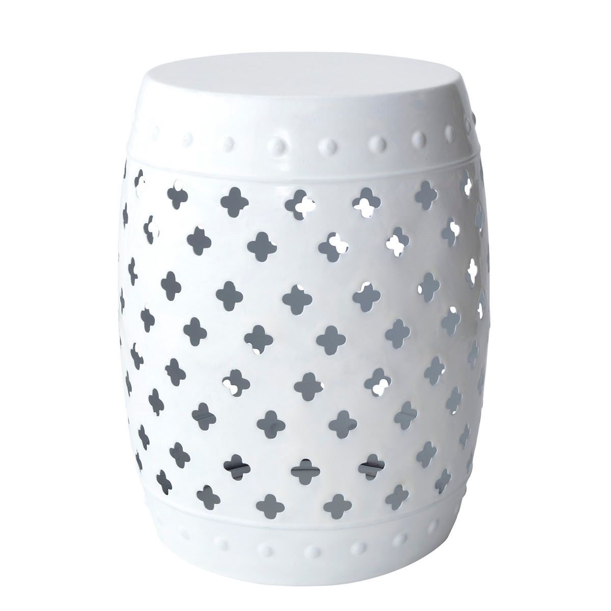 White Glaze Stool | Furniture | Annie Selke