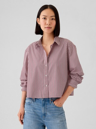 Organic Cotton Cropped Shirt | Gap (US)