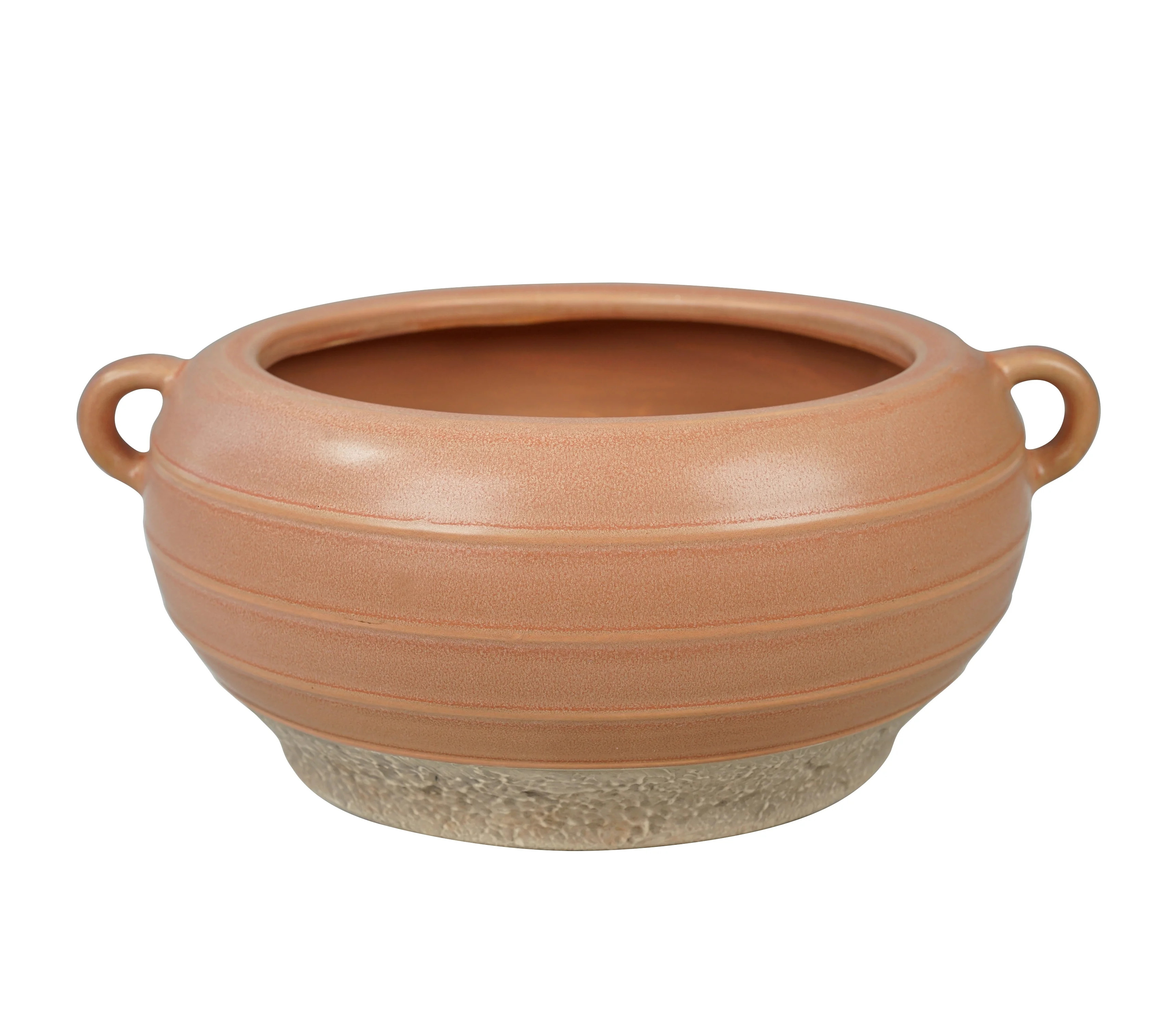 Better Homes & Gardens 11.7" x 10" x 4.8" Sorrento Orange Ceramic Planter with Handle by Dave & J... | Walmart (US)