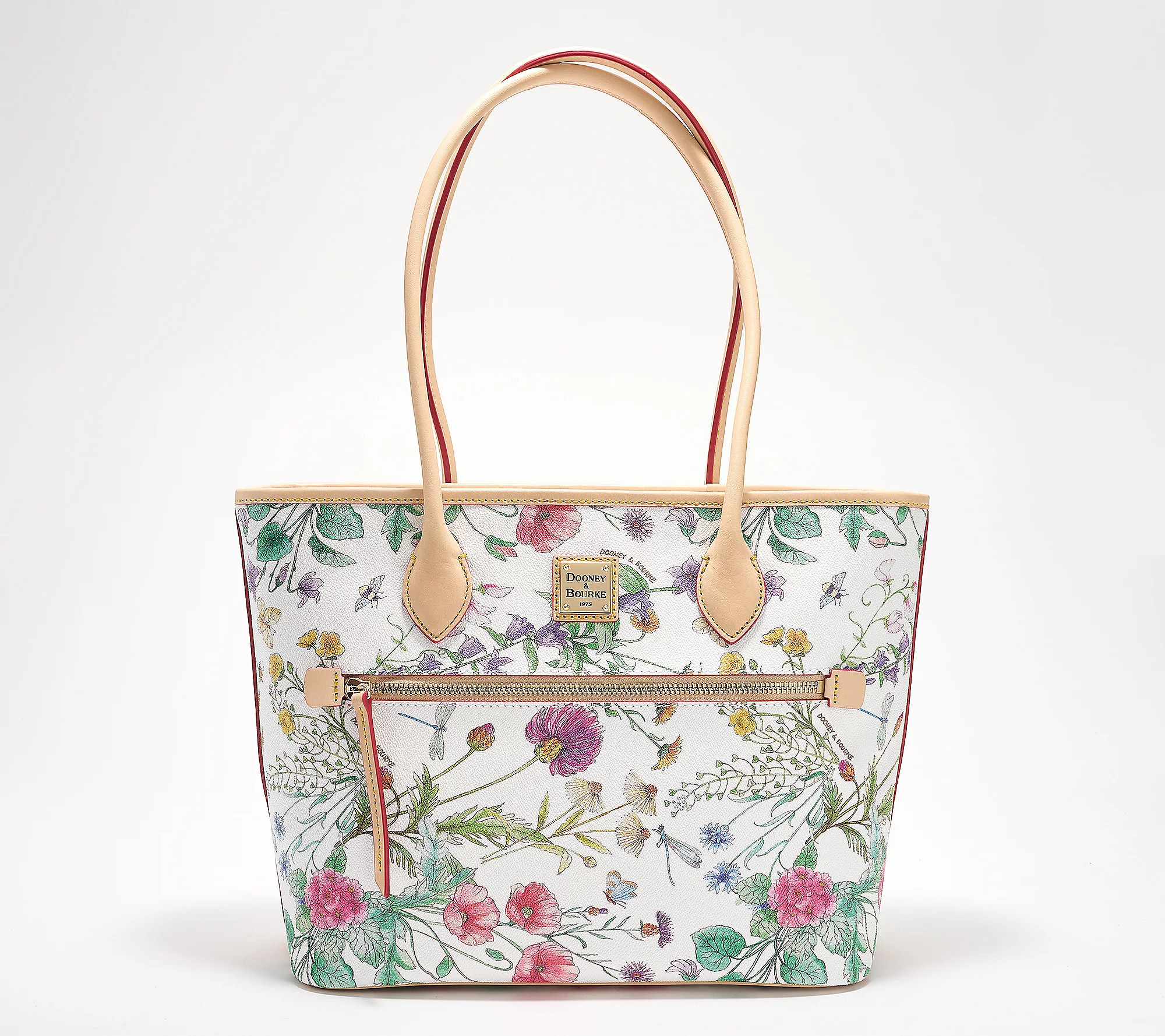 As Is Dooney & Bourke Coated Cotton Botanical Tote | QVC